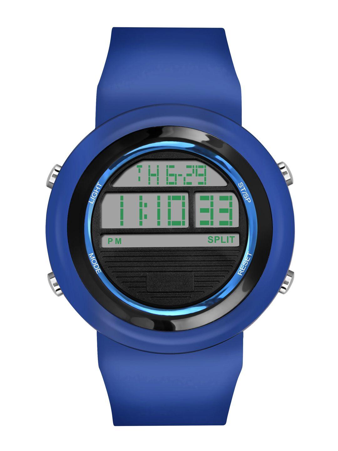 swadesi stuff unisex blue dial & straps digital automatic watch