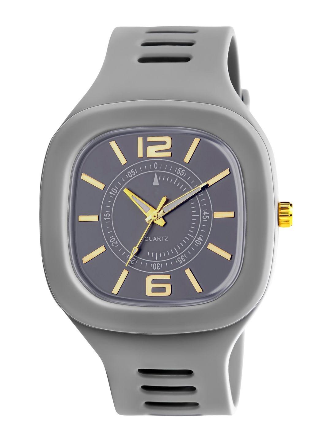 swadesi stuff unisex grey dial & grey straps analogue watch arrow grey