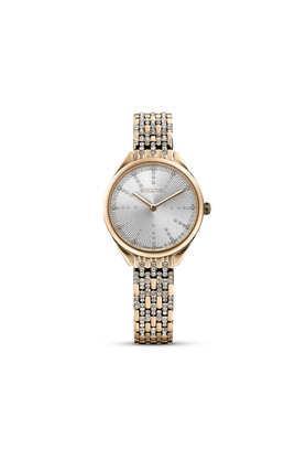 swarovski attract 34 mm x 30 mm rose gold dial metal analogue watch for women - 5610487