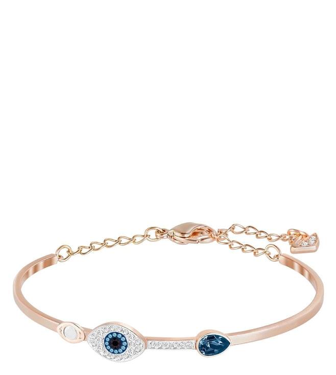 swarovski blue symbolic evil eye bangle bracelet