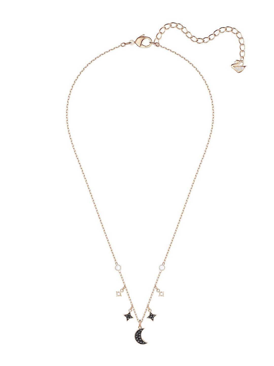 swarovski gold-toned rose gold-plated chain