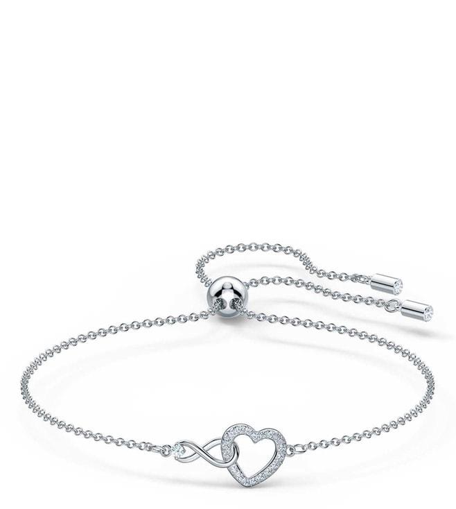 swarovski infinity white heart bracelet