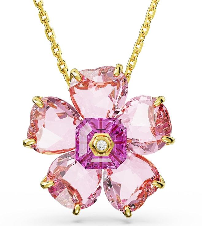 swarovski pink florere flower pendant