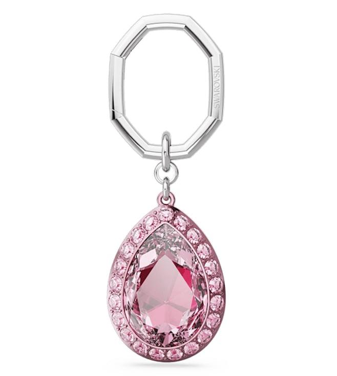 swarovski pink lucent keychain