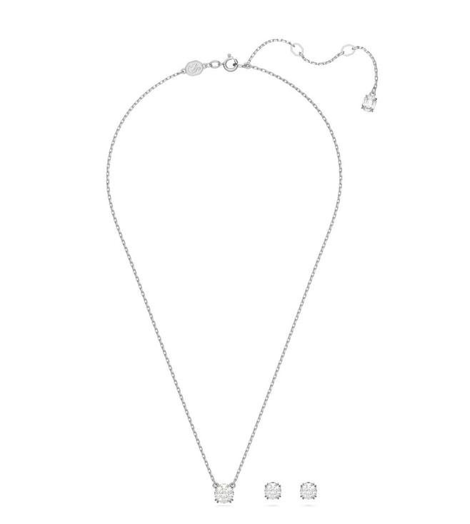 swarovski white constella necklace & earring set