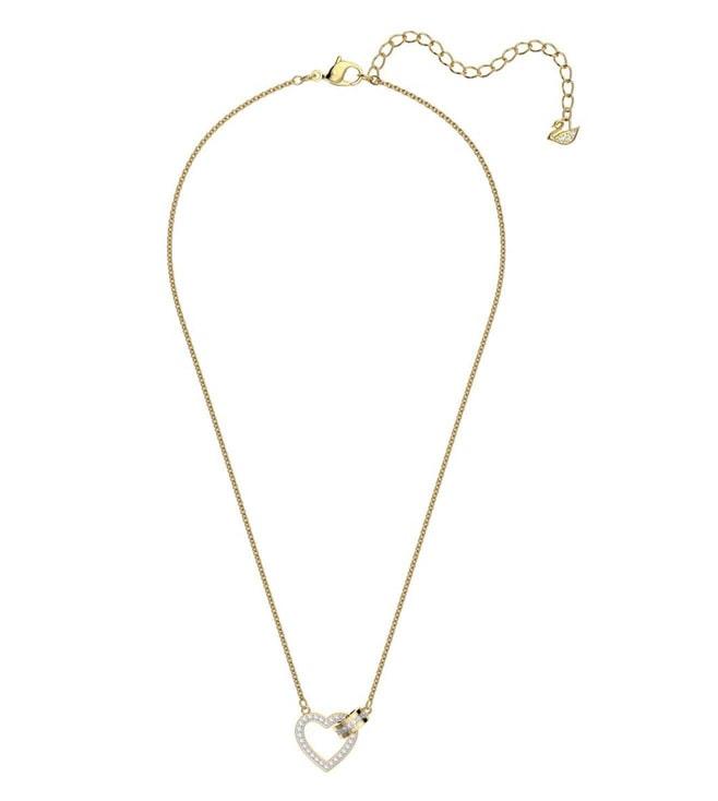 swarovski white gold-tone plated heart lovely necklace