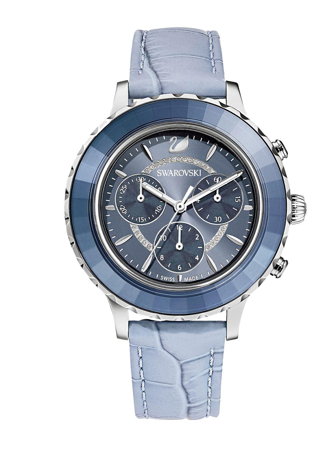 swarovski women blue analogue watch 5580600