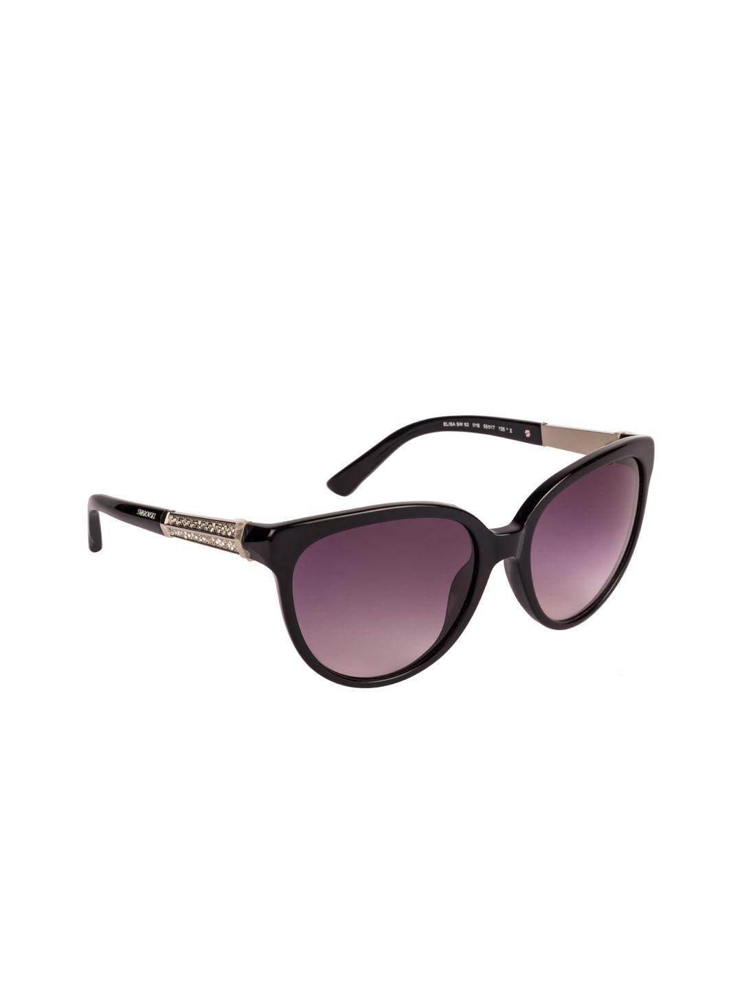 swarovski women cateye sunglasses sk0082 55 01b