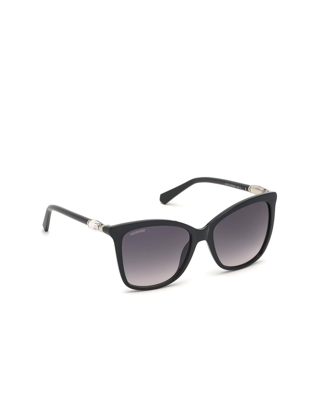 swarovski women grey sunglasses sk0227 55 01b-smoke