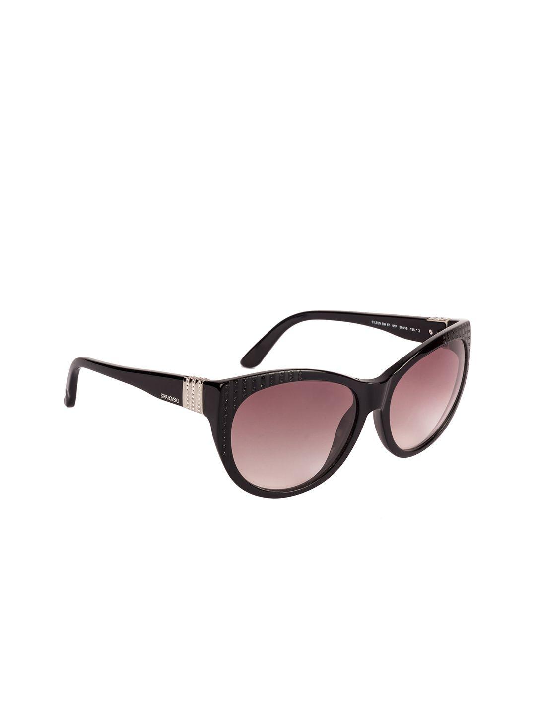 swarovski women purple cateye sunglasses sk0087 58 01f