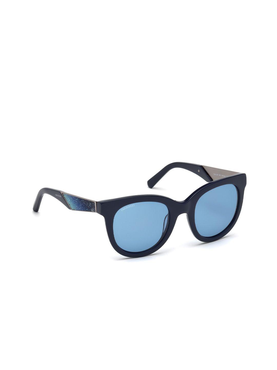 swarovski women uv protected lens full rim square sunglasses sk0057 60 05f