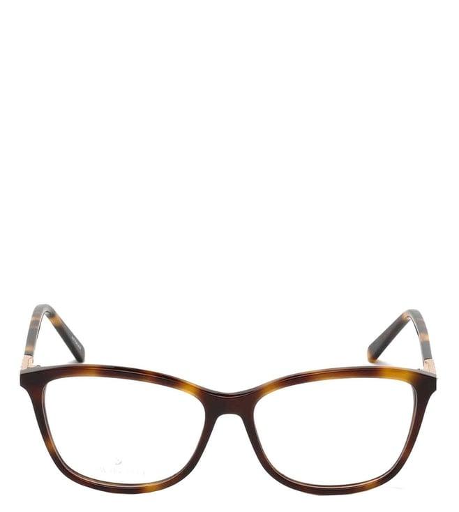 swarovski brown sk5223 square eye frames for women