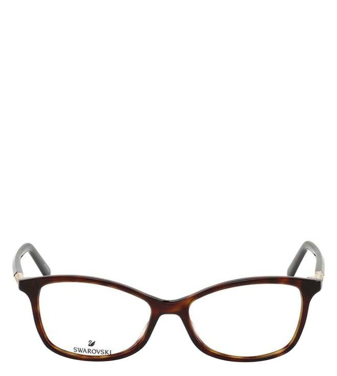 swarovski brown sk523953 rectangular eye frames for women