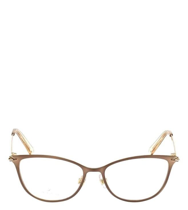 swarovski brown sk5246 rectangular eye frames for women