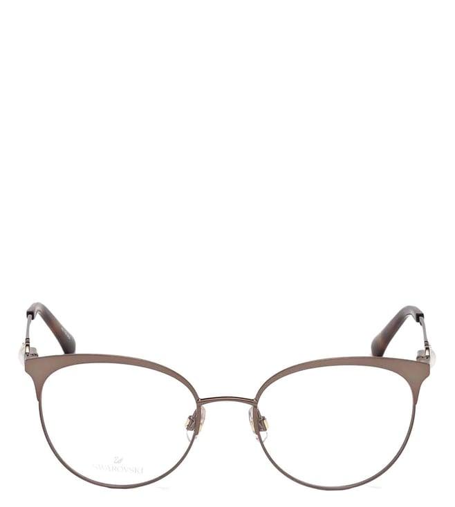 swarovski brown sk5275 round eye frames for women