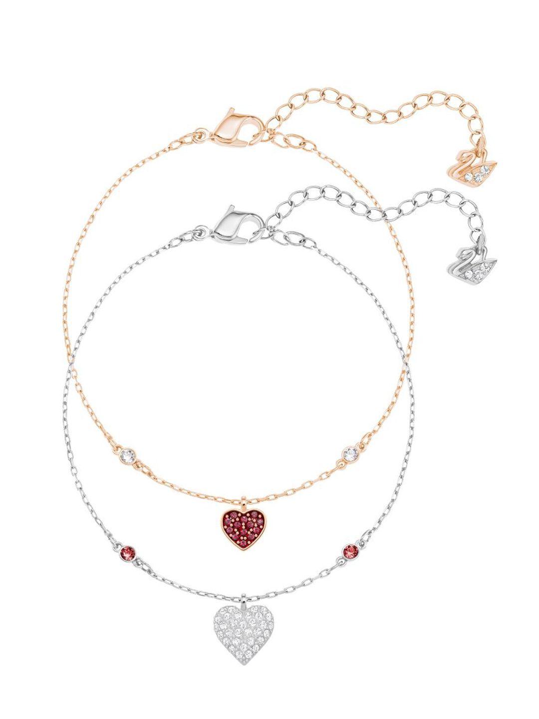 swarovski cry wishes:bracelet heart siam/cry/mix m