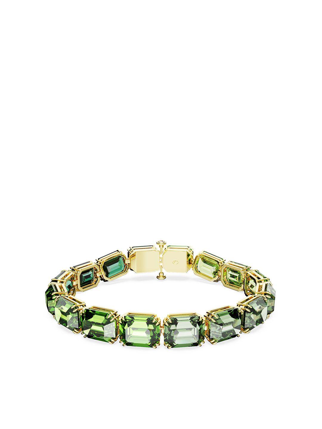 swarovski gold-plated crystals studded wraparound bracelet