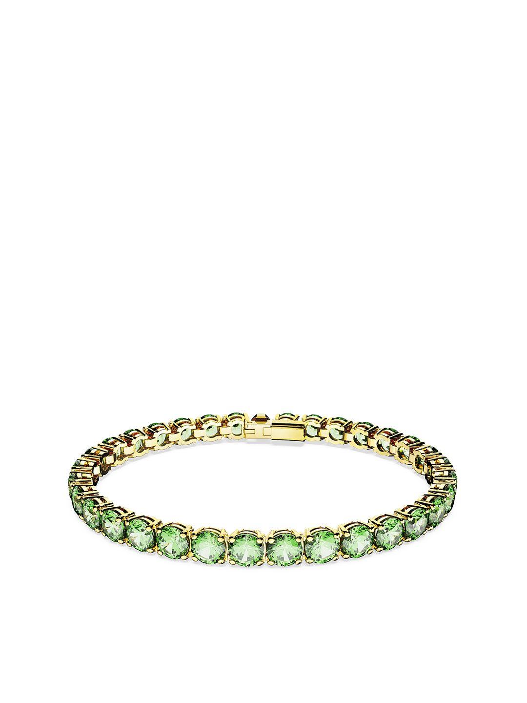 swarovski gold-plated crystals-studded wraparound bracelet