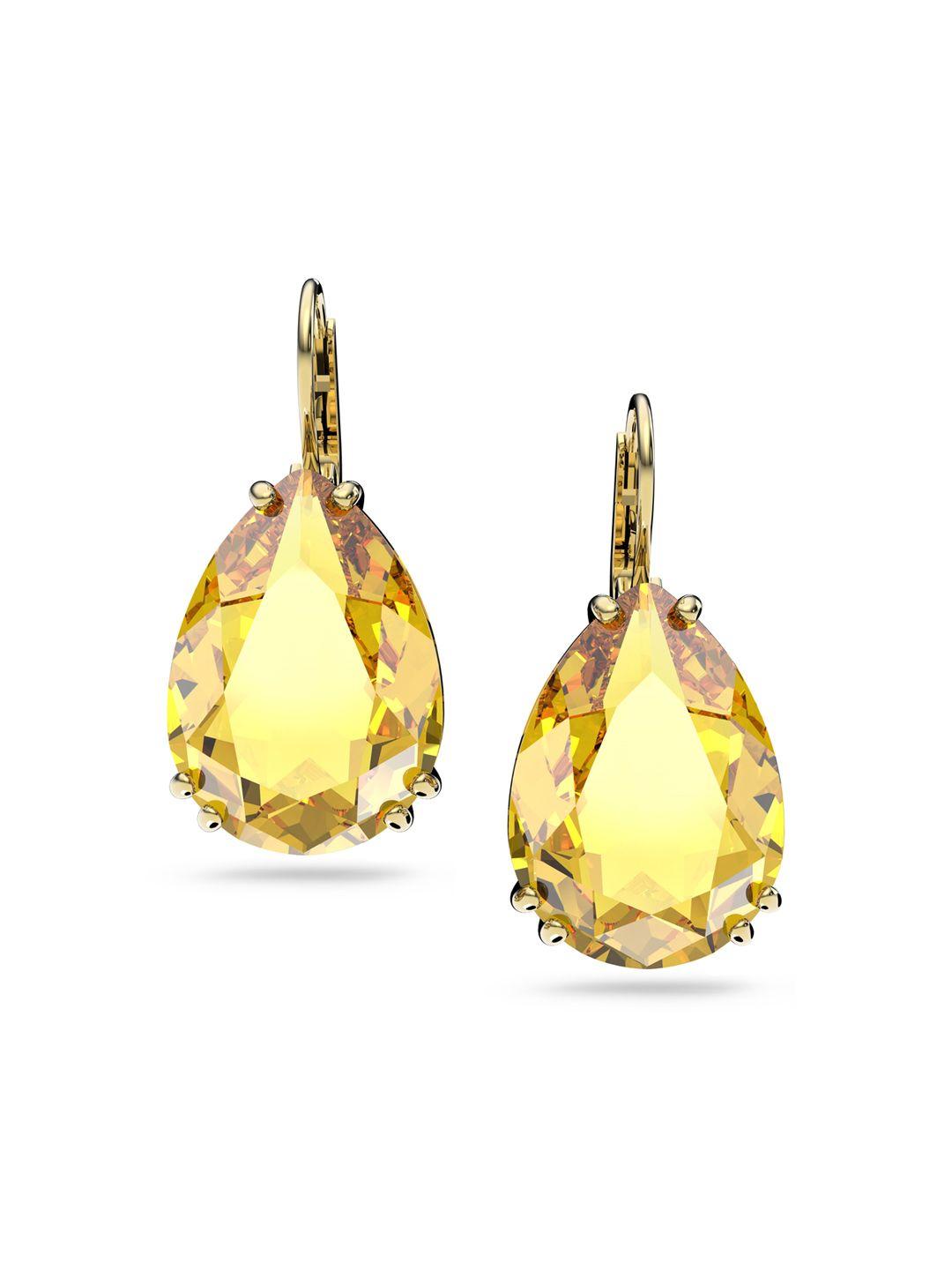 swarovski gold-plated millenia pe drop earrings
