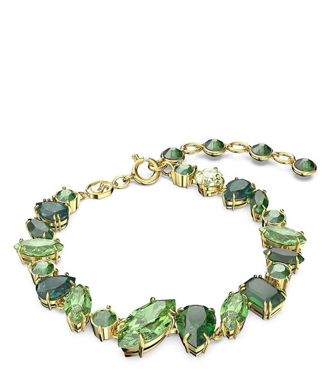 swarovski green gema bracelet