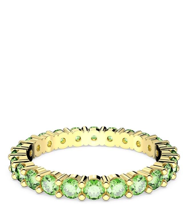 swarovski green matrix ring