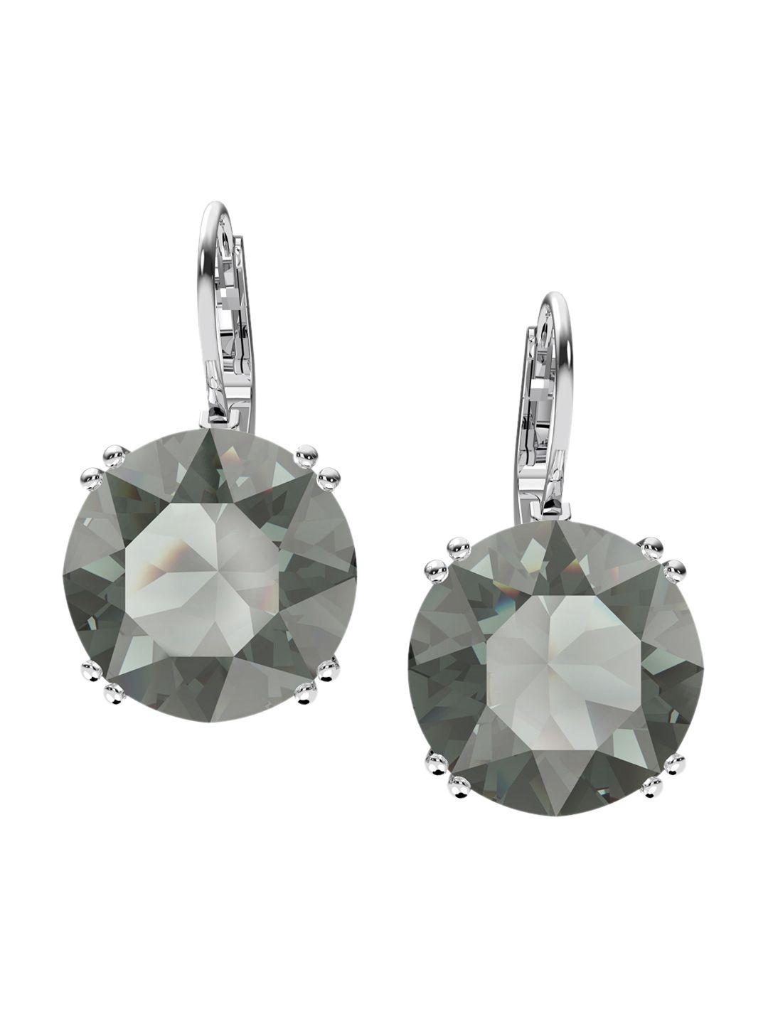 swarovski grey contemporary drop earrings