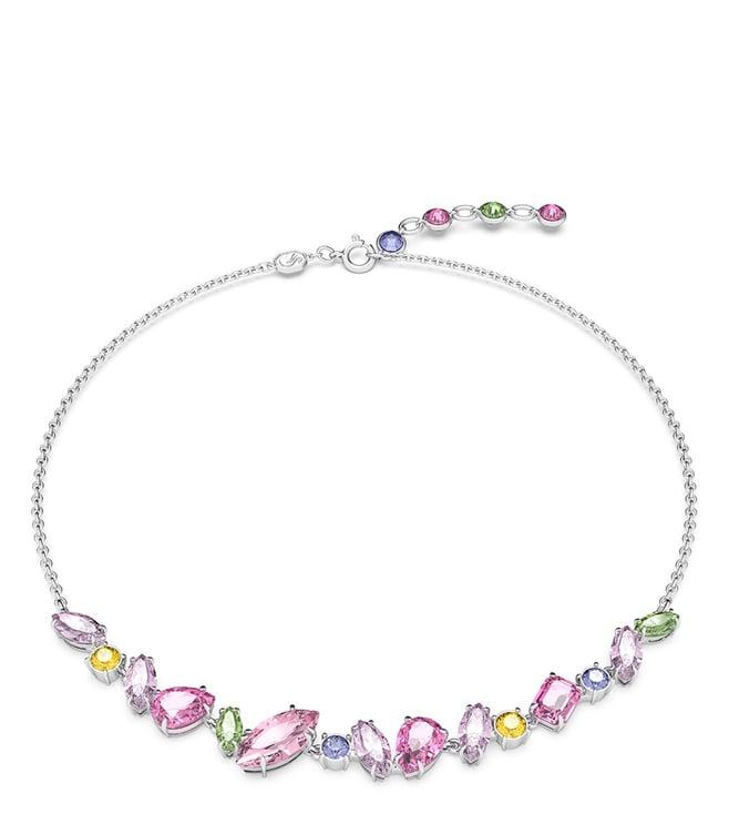 swarovski multicolor gema necklace