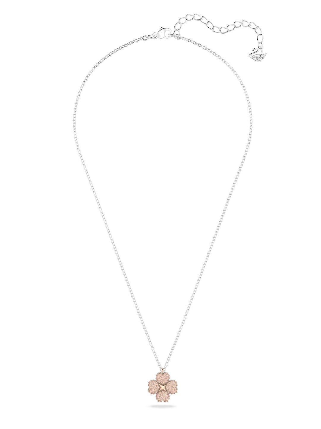 swarovski pink rose gold-plated chain