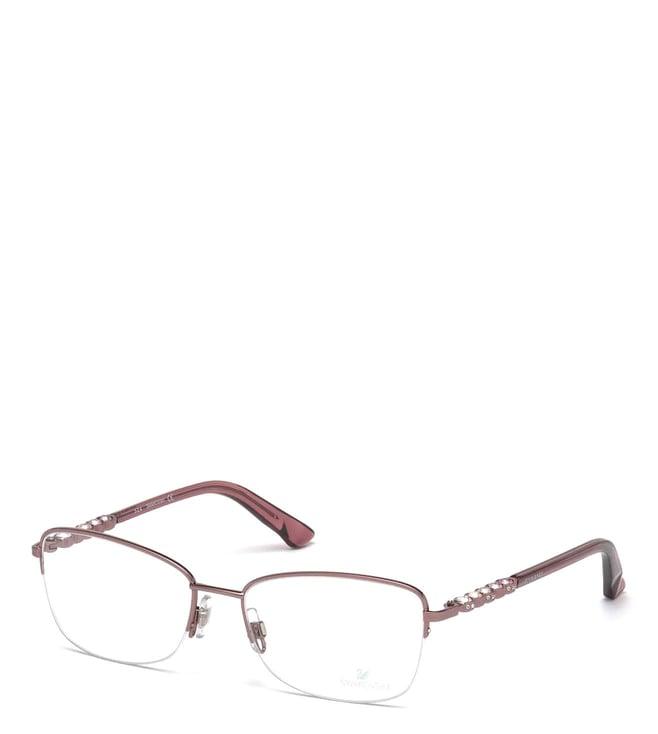 swarovski pink sk5140 54 072 rectangular eye frames for women