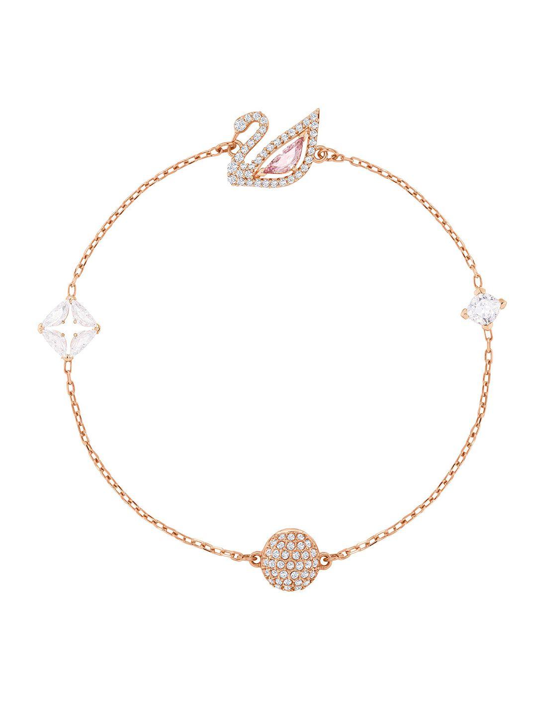 swarovski rose-gold plated dazzling swan bracelet