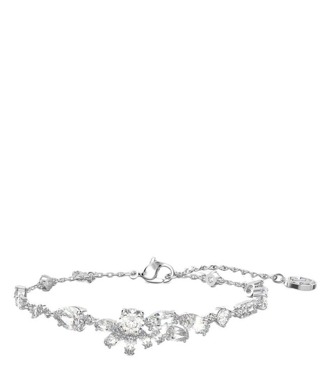 swarovski silver gema dangling cry/rhs bracelet