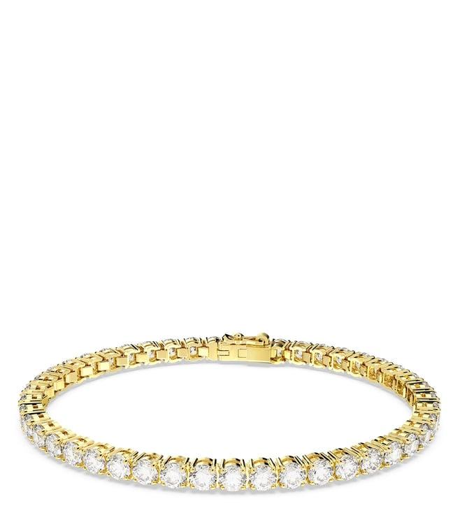 swarovski white & gold matrix tennis bracelet
