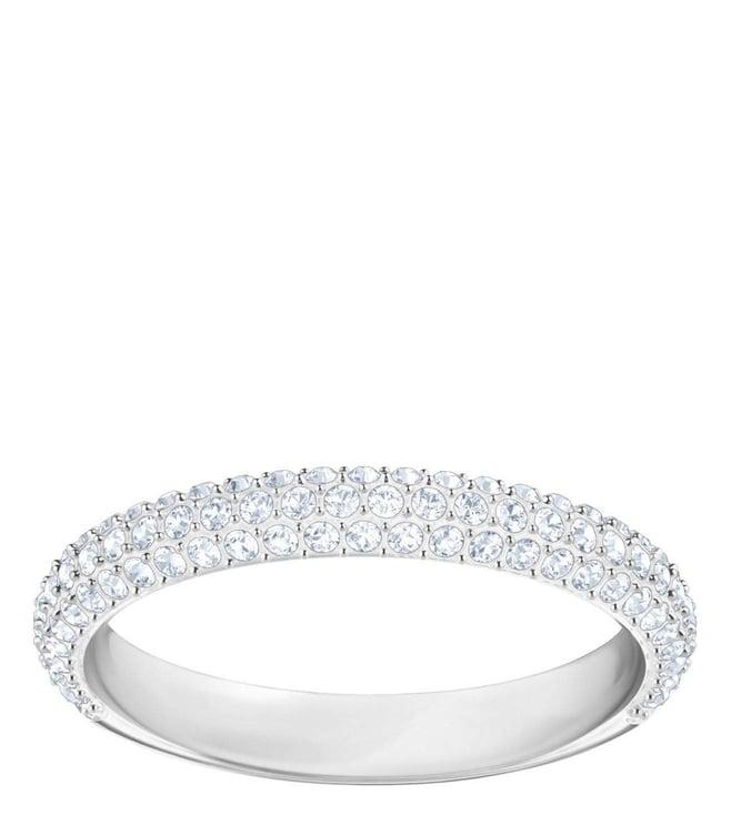 swarovski white dextera rhodium plated ring