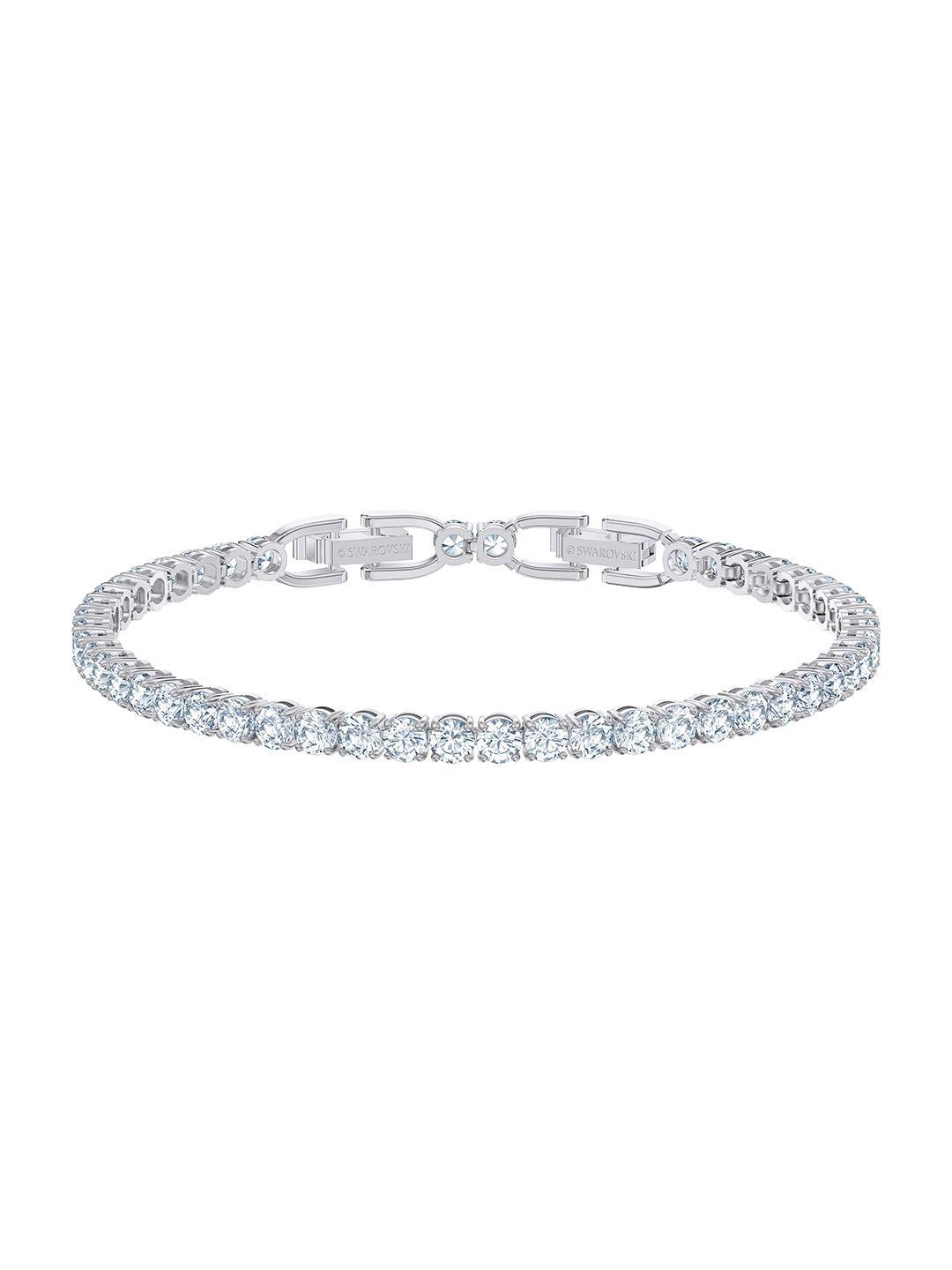 swarovski white rhodium-plated tennis deluxe bracelet