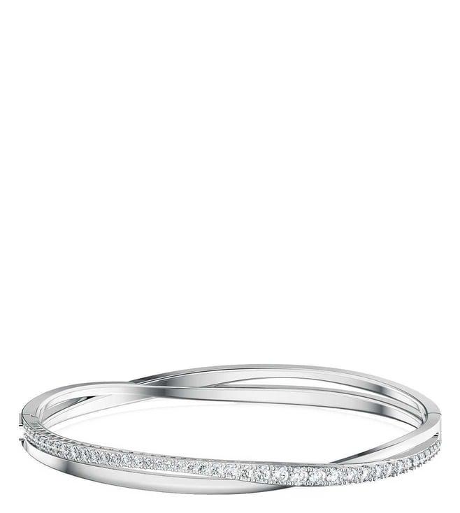 swarovski white twist rows eternity bracelet