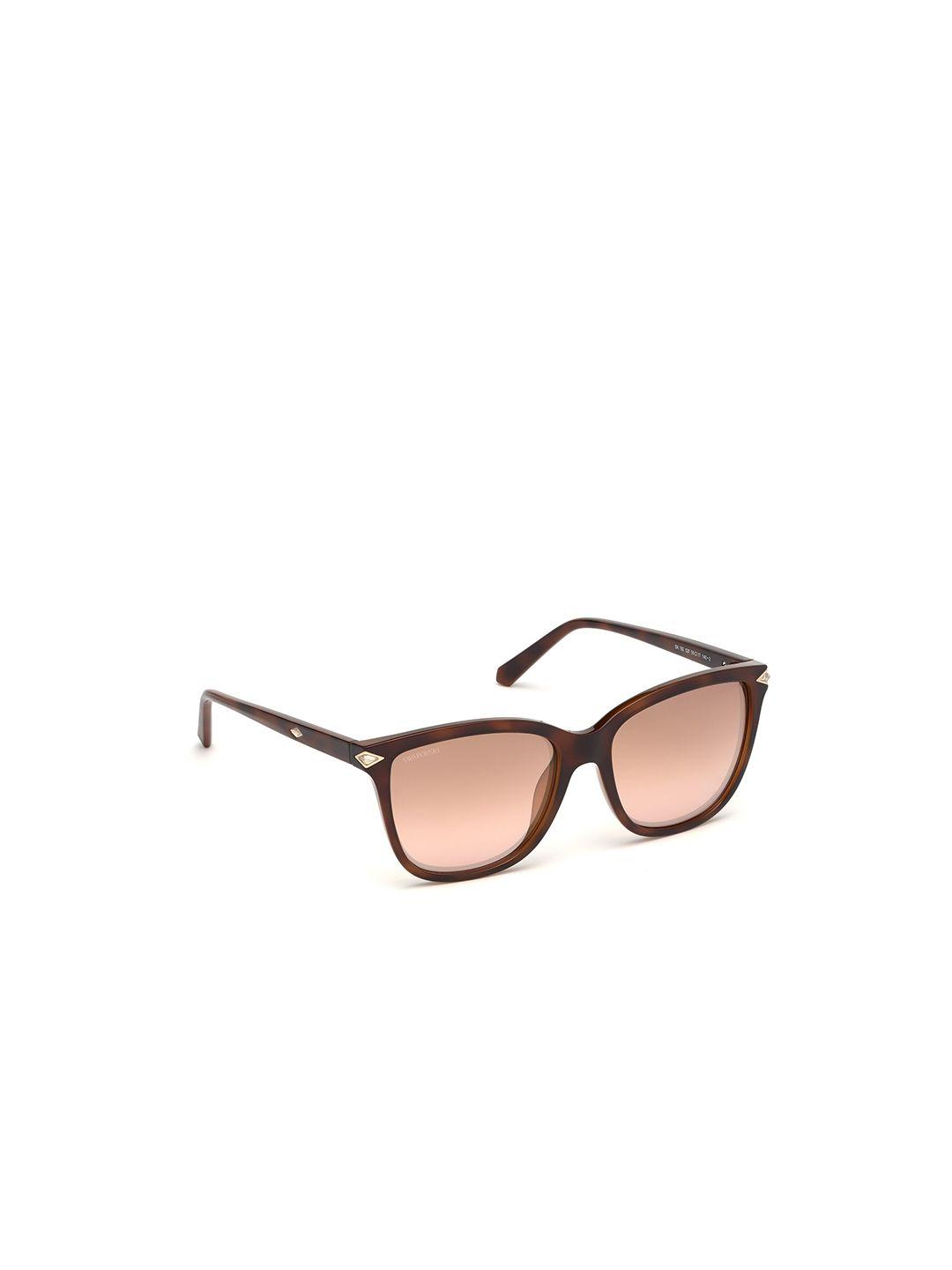 swarovski women cateye sunglasses with uv protect lens sk0192 55 52f