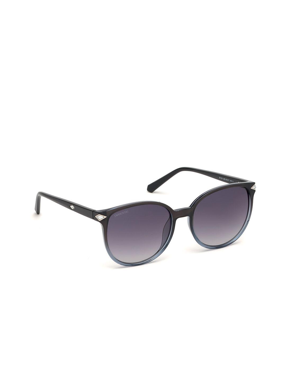 swarovski women round sunglasses with uv protected lens - sk0191 55 20b