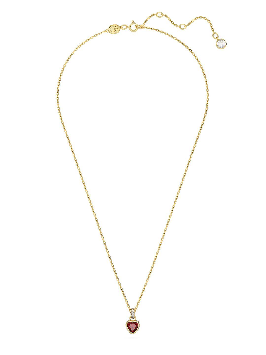 swarovski women stilla:pend hrt red/gos necklace