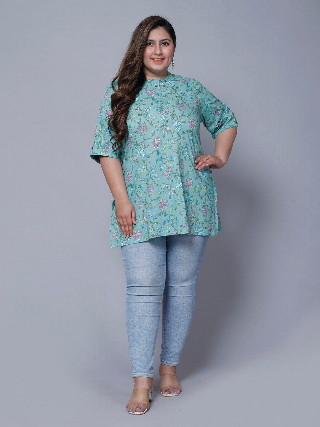 swasti women plus size ethnic motifs printed pure cotton kurti