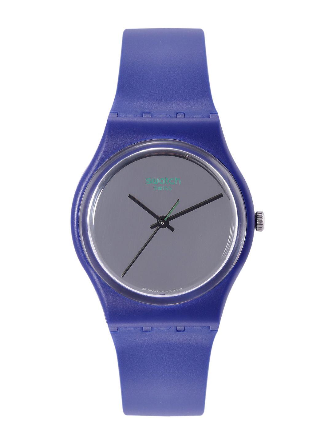 swatch unisex grey & blue analogue watch