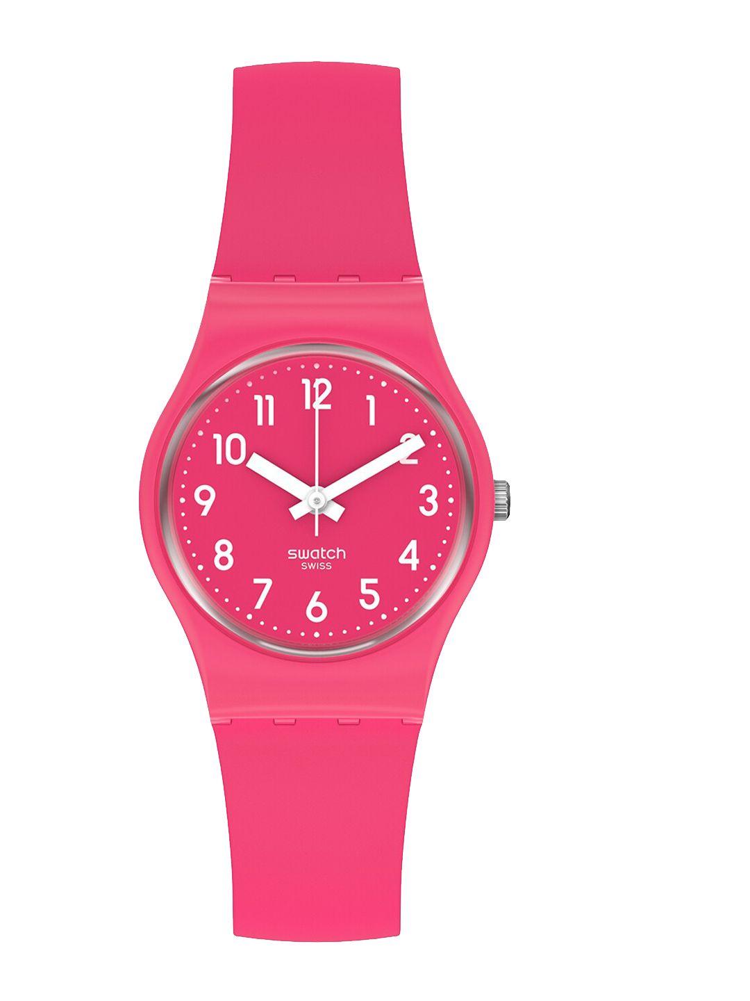 swatch unisex printed dial & straps analogue watch lr123c