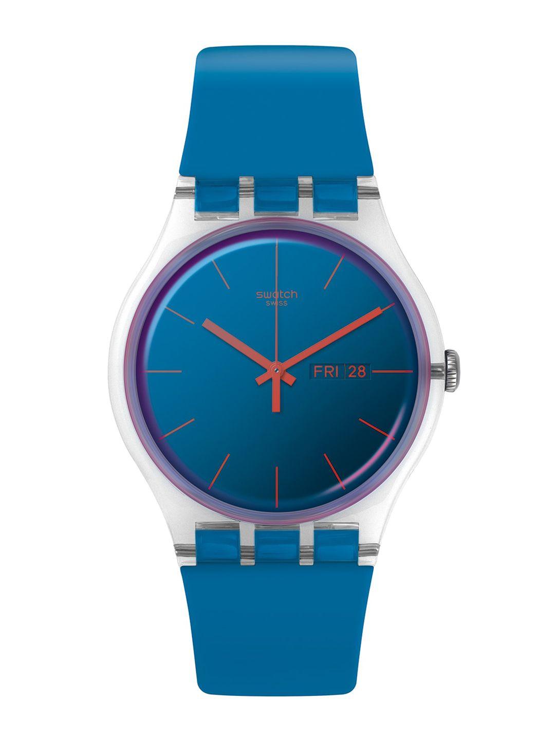 swatch unisex dial & straps analogue watch suok711