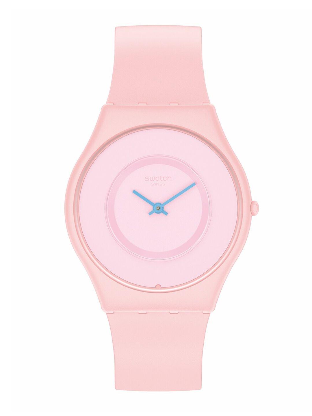 swatch unisex printed dial & straps analogue watch ss09p100