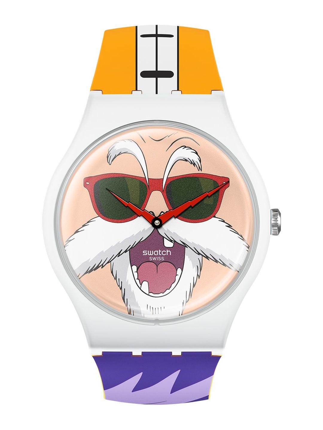 swatch unisex printed dial & straps analogue watch