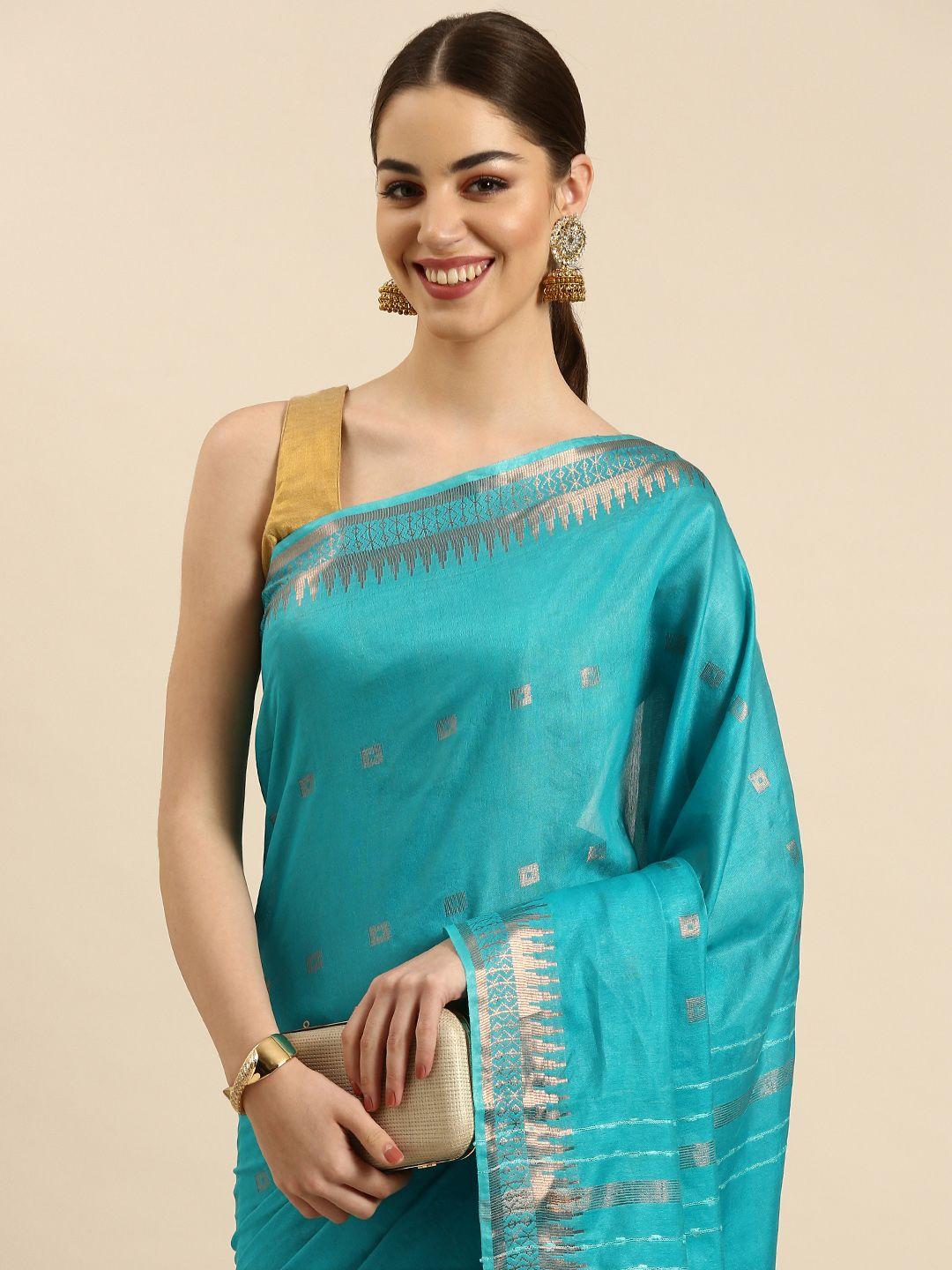 swatika ethnic motifs zari silk blend muga saree