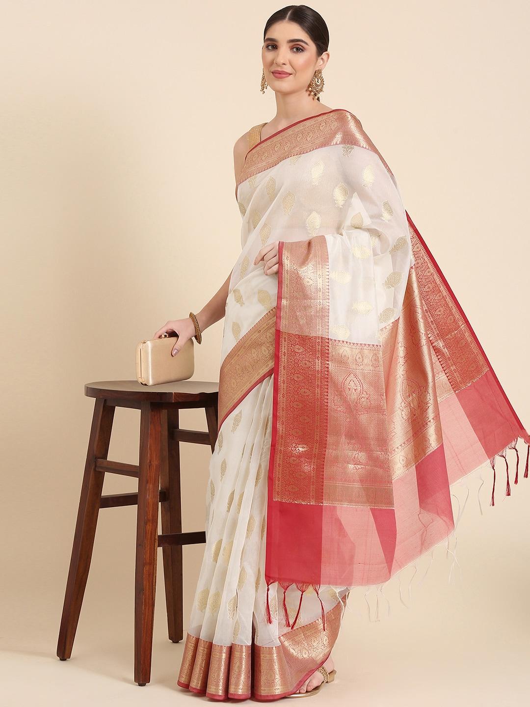 swatika woven design ethnic motifs zari bhagalpuri saree
