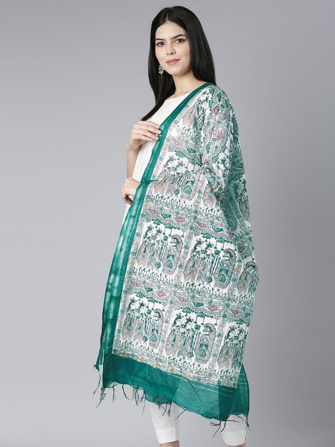 swatika ethnic motifs woven design kalamkari dupatta