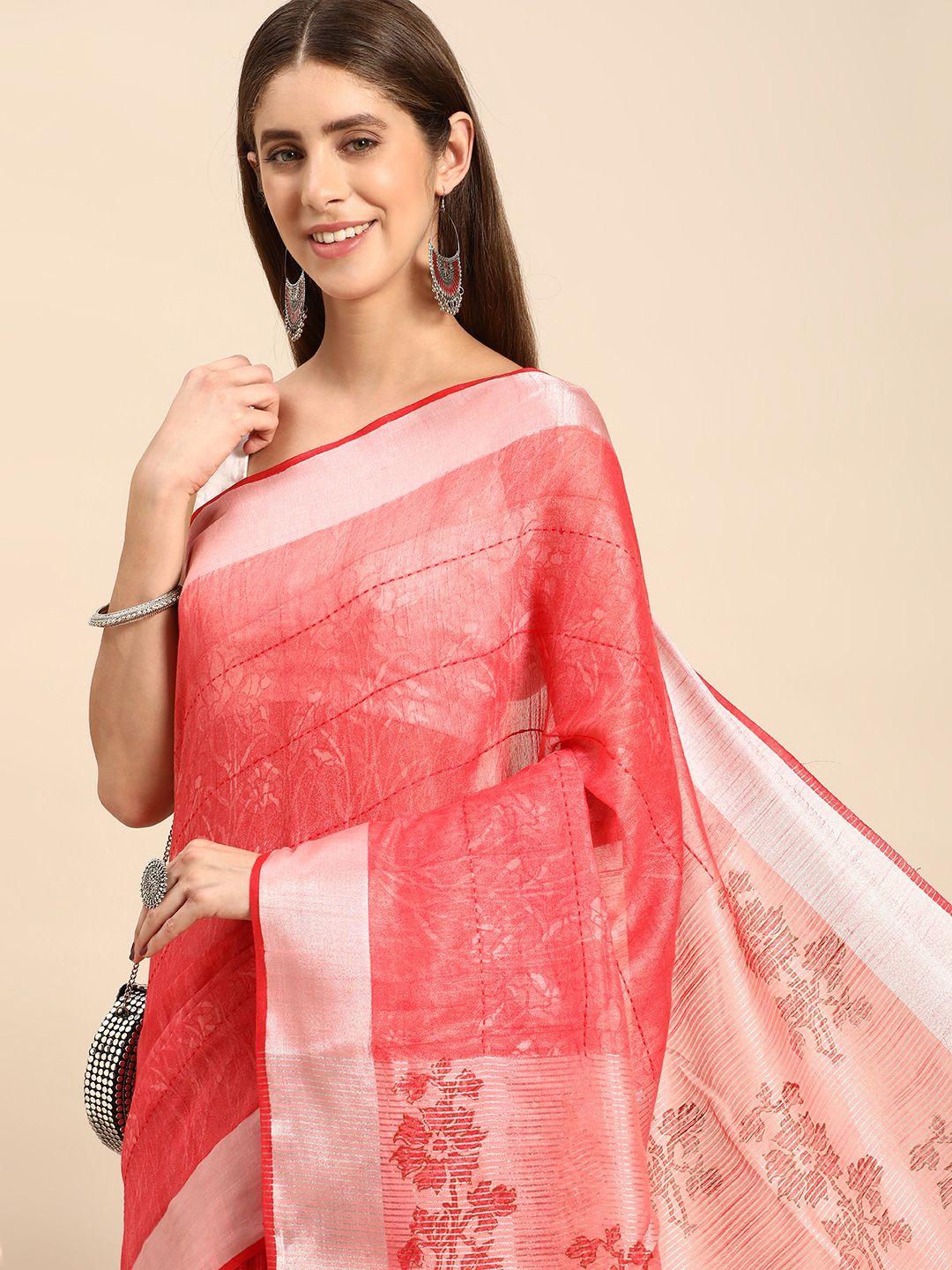 swatika floral zari silk blend bhagalpuri saree