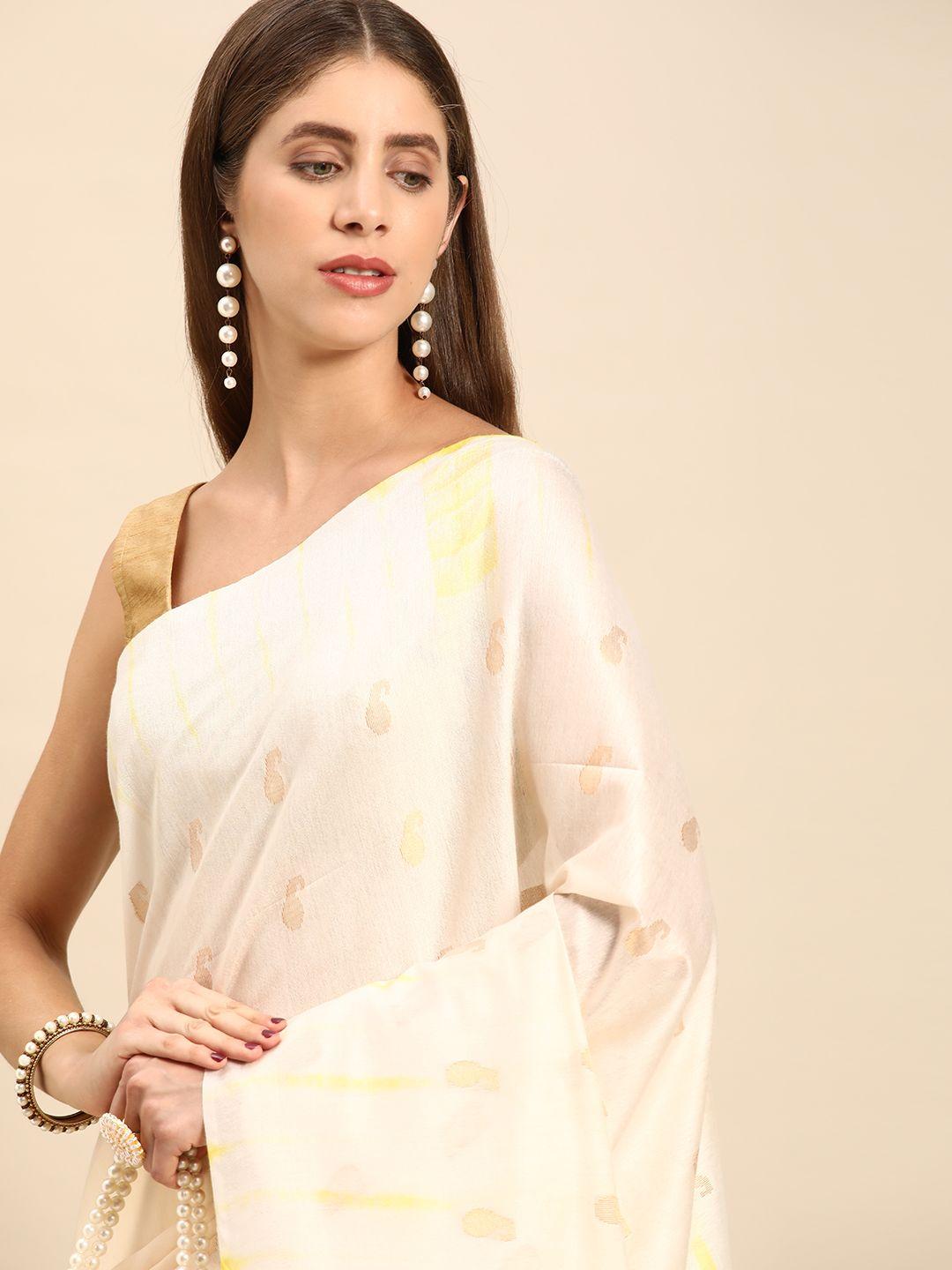 swatika paisley silk blend bhagalpuri saree