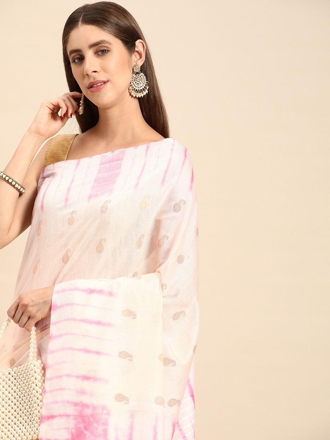 swatika paisley silk blend bhagalpuri saree